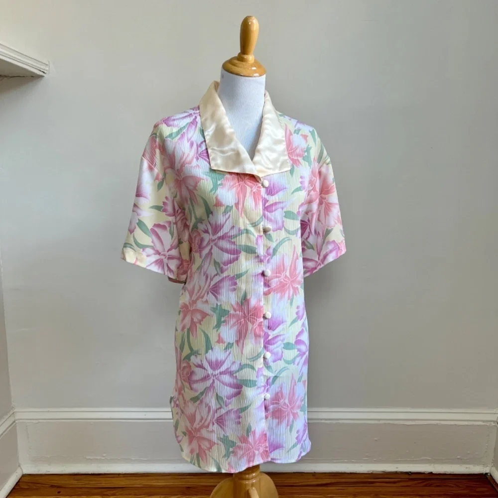 Vintage Gold‎ Label Victoria’s Secret Night Shirt Sleep Nightgown Dress M/L